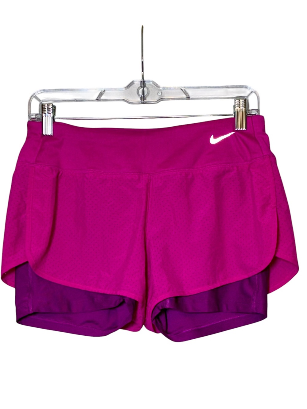 Nike Magenta Dri-Fit Shorts w/ Built-in Shorts Running Workout Athletic
